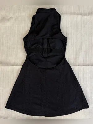 GIGI C Marcella Black Snakeskin Embossed Active Dress Built-In Shorts Size XS thumbnail 1