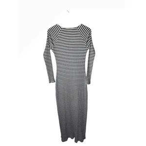 Aerie Maxi Dress Women Small Blue White Stripe Tie Front Long Sleeve Coastal thumbnail 3