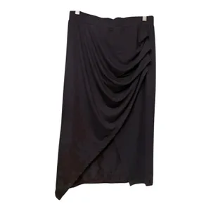 Halara Skirt Women's Med Black Midi Ruched Asymmetric Office Work Professional thumbnail 9
