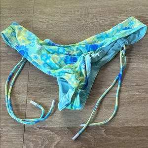 Blackbough Floral Blue and Yellow Bikini Bottom thumbnail 4