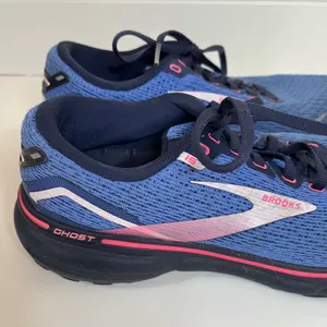 Brooks Ghost 15 Women’s Running Sneakers Blue Peacoat Pink US 9.5 thumbnail 2