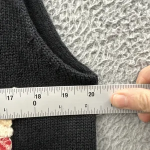 Vintage Susan Bristol Christmas Knit Sweater Vest Holiday Ugly Women's Medium‎ thumbnail 7