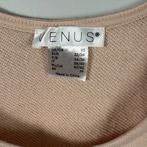 Venus Peach Pink Shoulder Tie Lounge Mini Dress XS Summer Loungewear Beach Cozy thumbnail 3