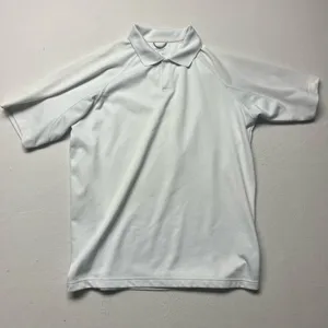 Columbia Polo Shirt Men's Medium M White Short Sleeve Golf Shirt 100% Cotton thumbnail 1