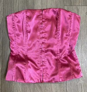 Princess Polly Satin Corset Top Pink Size 2 Hook Front Coquette thumbnail 1