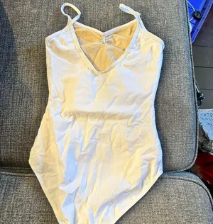 White sansha ballet leotard thumbnail 2