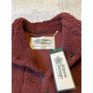Alpine Design‎ Women S Sherpa Fleece Pullover Sweatshirt Dark Auburn NWT thumbnail 2