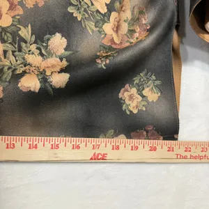 Solitaire S Brown Faux Suede Floral Open Front Jacket Kimono Retro Boho‎ Funky thumbnail 11