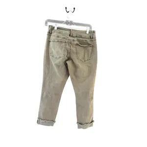 Refuge Y2k Womens Olive Green Distressed Skinny Jeans‎ High Rise Cropped Size 4 thumbnail 2