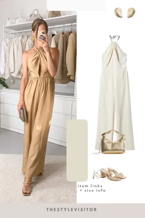NWT JUMPSUIT WITH Halter neckline thumbnail 2