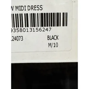 Mon Renn Winslow Midi Dress Linen Strapless Black Minimalistic Women Size M/10 thumbnail 7