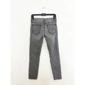 Mother The Looker Ankle Fray Grey Jeans Size 28 Distressed Last Chance Saloon thumbnail 14