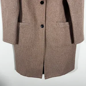 PrettyGarden Solid Notch Lapel Trench Coat Brown Classic Overcoat Size XL thumbnail 3
