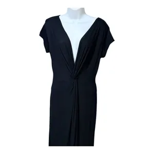 Rolla Coster Los Angeles Black Deep V-Neck Twist Front Maxi Dress RC-4179 M thumbnail 4