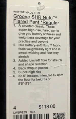 Lululemon SHR Nulu Flared Pant Regular thumbnail 3