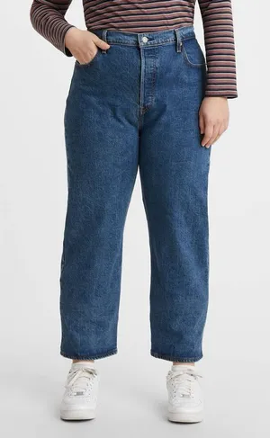 NWT Levi's Ribcage Straight Ankle Jeans Super High‎ Rise Blue 18W Streetwear thumbnail 1