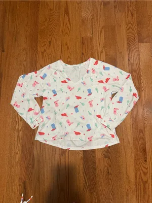 P.J. Salvage American Honey Cowboy Print Pajama Set thumbnail 3