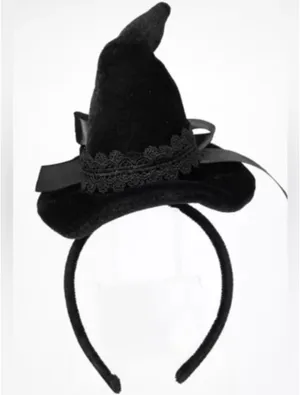 Black Velvet Mini Witch Headband thumbnail 1