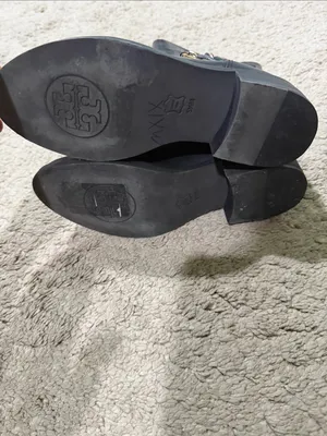 Tory Burch Black Bennie Buckle Moto Boots with Gold Hardware size 5 EUC thumbnail 7
