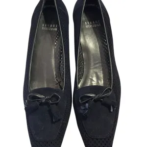 Stuart Weitzman Black Suede Kitten Hill Pumps Size 8 Nwot thumbnail 5