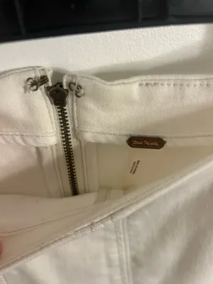 Free People White Bodycon Denim Skirt thumbnail 6