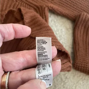 American Apparel Aslan Sweater Size Small Long Sleeve Crop Brown Light‎ Sweater thumbnail 5