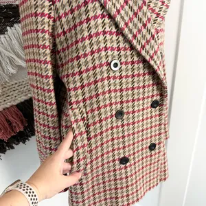 & Other Stories Houndstooth Coat Sz 8 thumbnail 5