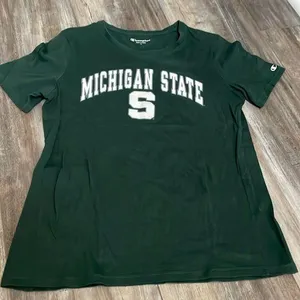 College Corner Green Champion Michigan State Short Sleeve T Shirt Large thumbnail 1