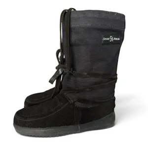 STEGER MUKLUKS Sz 8 Black Moosehide Leather OJIBWA Winter Boots Made In USA thumbnail 5