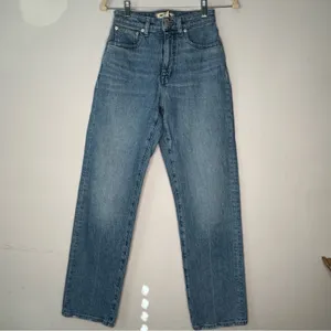 Madewell The Curvy '90s Straight Jean in Rondell Wash‎ Denim High Rise W24 thumbnail 3