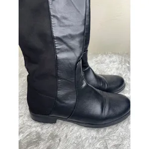 Unisa Black Riding  Boot Back Stretch Sz 8.5 M Knee High Classic Retro thumbnail 7