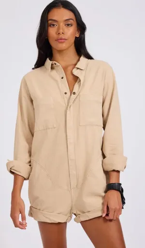 One Teaspoon Prophecy Romper Jumpsuit‎ Button Stone Cargo Festival Rock n Roll thumbnail 1