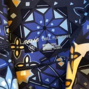 Aerie move high waist blue geometric leggings XS thumbnail 4
