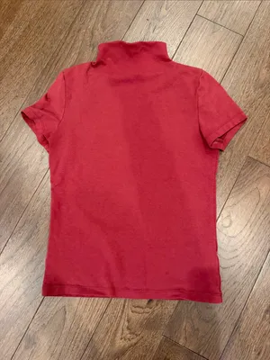 Madewell Women’s Short Sleeve Red Mock Neck Top Size Small - C27-170 thumbnail 2
