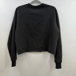 Prince Match Point Cropped Sweatshirt Womens L NWT Charcoal Raw Hem Tennis thumbnail 4