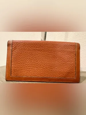 Vintage Dooney & Bourke Pebbled Leather All-Weather Leather Checkbook Cover thumbnail 2