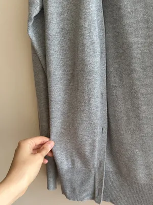 Old Navy Women’s Grey Lightweight Knit Button Down Cardigan, Size Small thumbnail 6