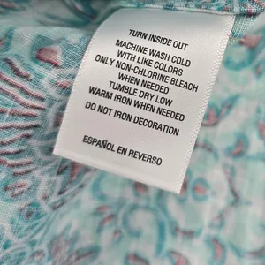 Charter Club Linen Tunic Womens M Luxury Paisley Turquoise‎ Beaded V-Neck EUC thumbnail 4