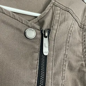 Lole‎ Jacket Women 4 Brown Moto Full Zip thumbnail 3