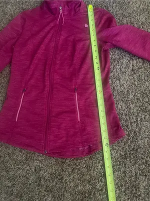Tangerine Hot Pink Zip Jacket with Black Boot-Cut Pants thumbnail 7