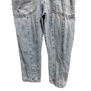 Free People "We The‎ Free" High Roller Denim Jumpsuit Light Wash Women's Size XS thumbnail 5