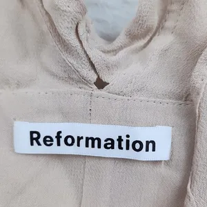 Reformation Peppermint Dress maxi gown Champagne‎ Blush Nude Ruffled Wrap Medium thumbnail 7