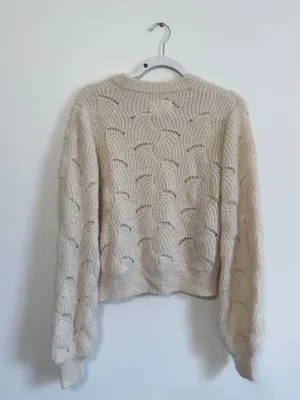 Rolla's Laura Sweater Size Medium / 10 vanilla cream white alpaca knit fall thumbnail 6
