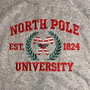 North Pole University‎ Sweatshirt Women's Size M Grey Pullover Long Sleeve thumbnail 2