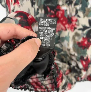 Alyx Floral Chiffon Top Sz 3XL Whimsigoth Smocked Dolman Sleeve Dark Romantic thumbnail 9