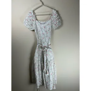 LoveShackFancy Clementine Eyelet Dress Size 2 Coquette Floral Girly Midi Length thumbnail 4