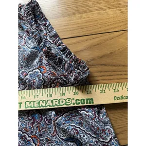 Gap Ruffle Sleeve Top Women Sz XS‎ Paisley Polyester Lightweight Colorful Preppy thumbnail 5