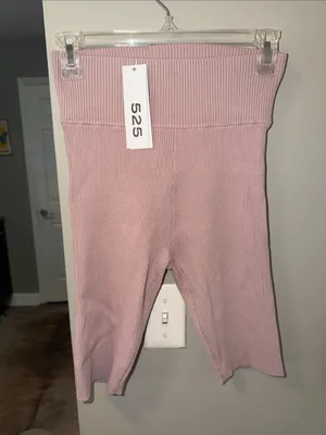 $99 525 America Ribbed High-Waist Biker Shorts – NWT M thumbnail 2