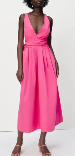 ZARA Poplin Cotton Maxi Dress thumbnail 1