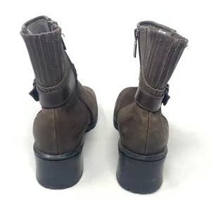 Blondo Brown‎ Waterproof Buckle Accent Chelsea Heel Boots Size US 8.5 thumbnail 7